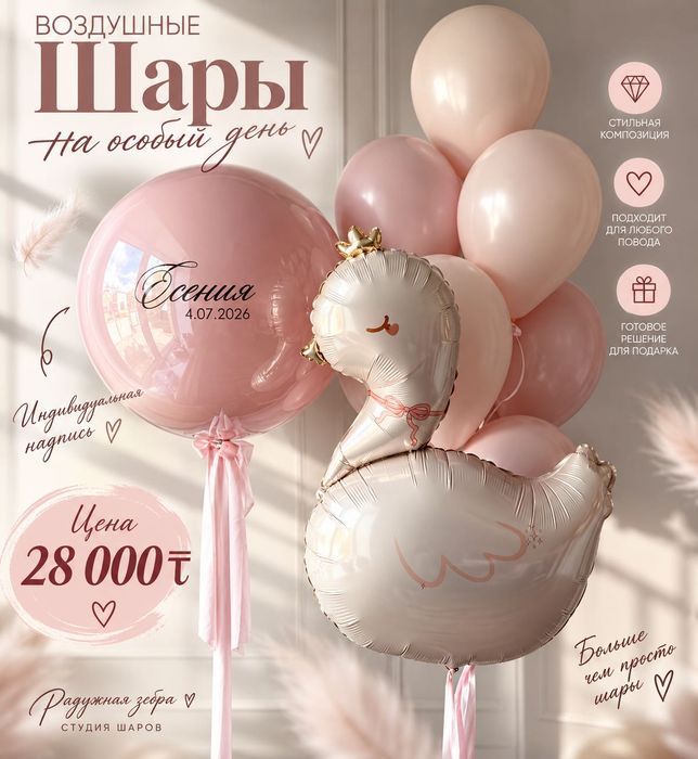 Шары на выписку девочки мальчика Кокшетау