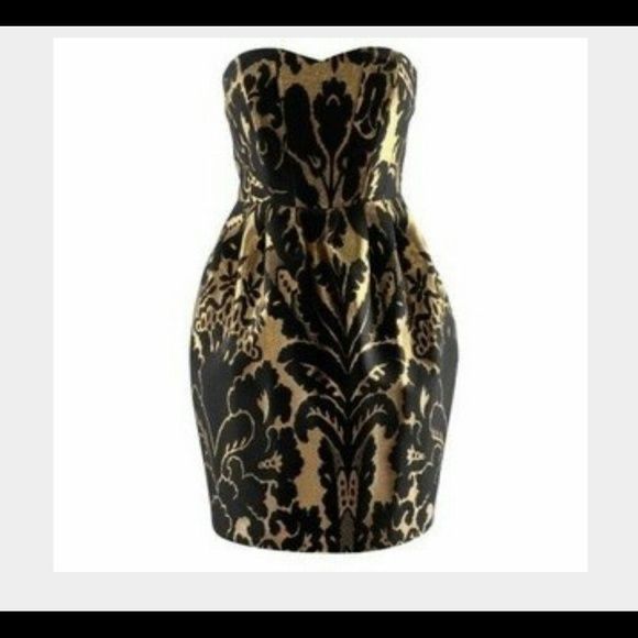 Rochie H&M negru cu auriu, marimea Xs