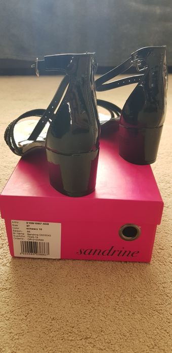 Sandale Sandrine, culoare negru, mărimea 37, noi,  nu au fost purtate