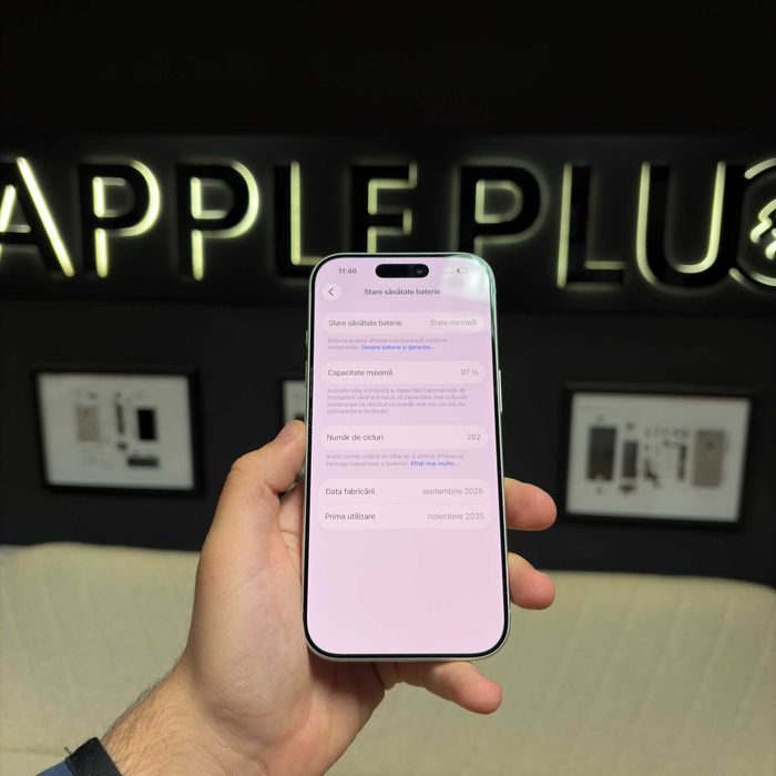 iPhone 17 Pro 256Gb Silver 100% Baterie + 24 Luni Garanție/ Apple Plug