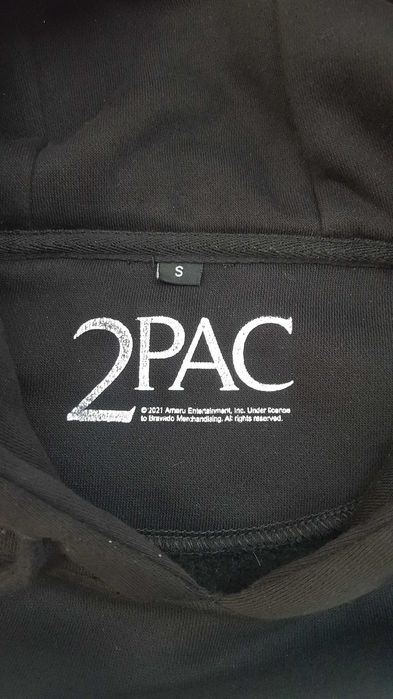 Мъжки черен ватиран суитшърт с качулка  TUPAC размер S