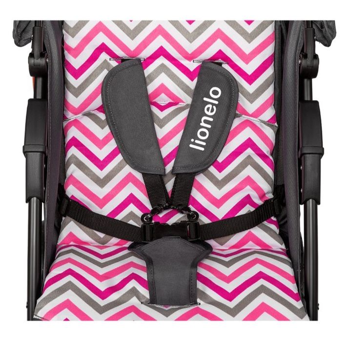 Carucior sport Lionelo Pink Scandi cu tavita, 2 suport pentru pahar