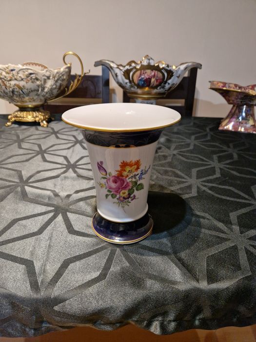 Прекрасна антикварна колекционерска порцеланова ваза Meissen