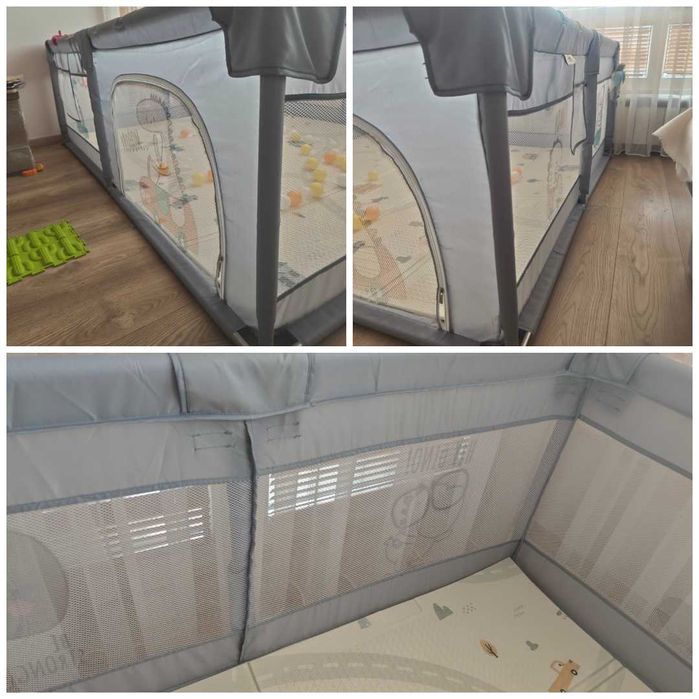 Бебешка кошара (мека ограда) DINO DRIVE M - 150x180 см - като нова