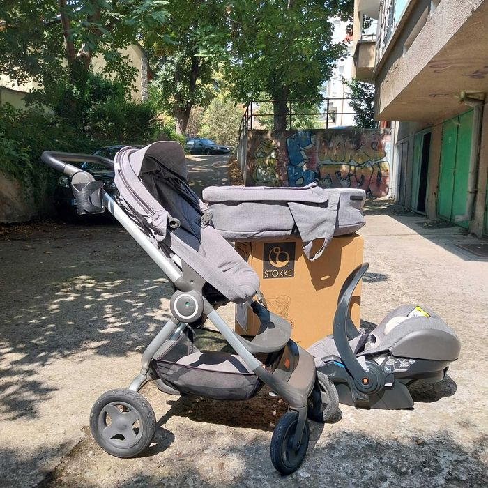 Количка Stokke Scoop, 3 конфигурации -  кош, седалка и кошче за кола