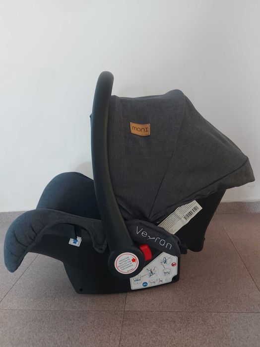 Детско столче - кошница за кола Veyron MONI - тъмно сив