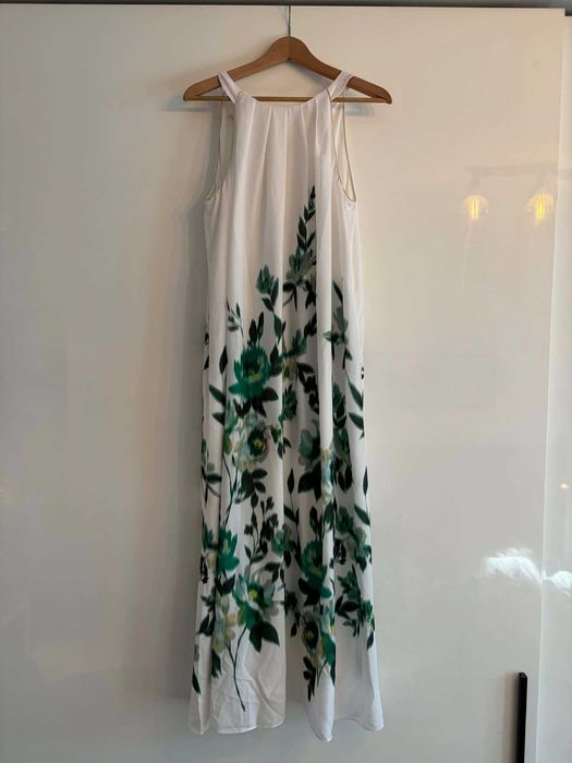 Рокля ROMAN - в зелено, флорални мотиви