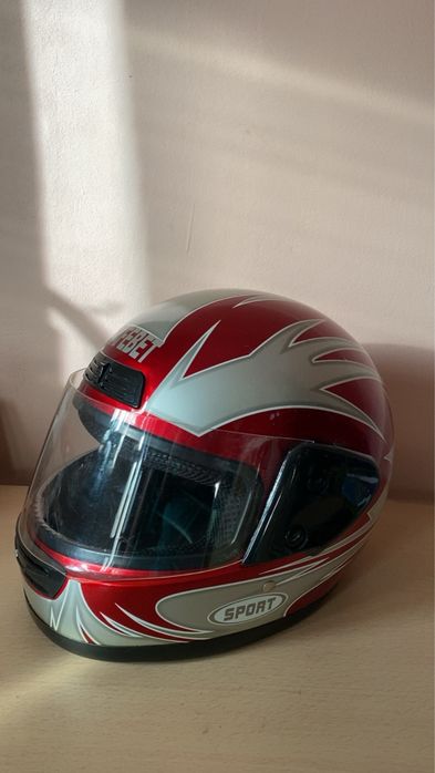 Cască moto Safebet roșie