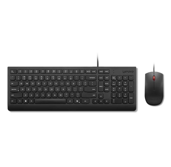 Комплект клавиатура с мишка НОВИ Lenovo Essential Wired Combo, черен