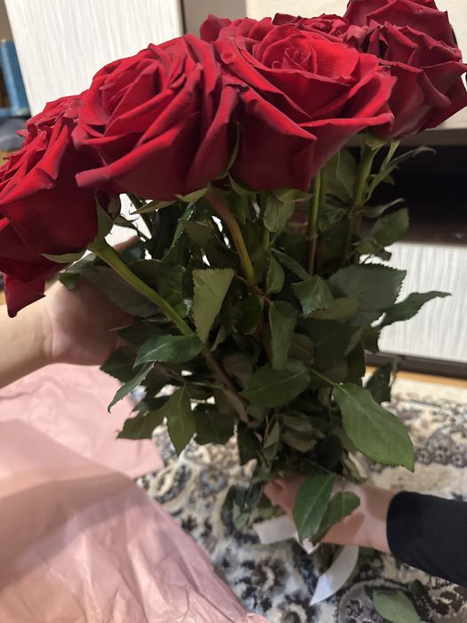 Красн роза 70см 15шт