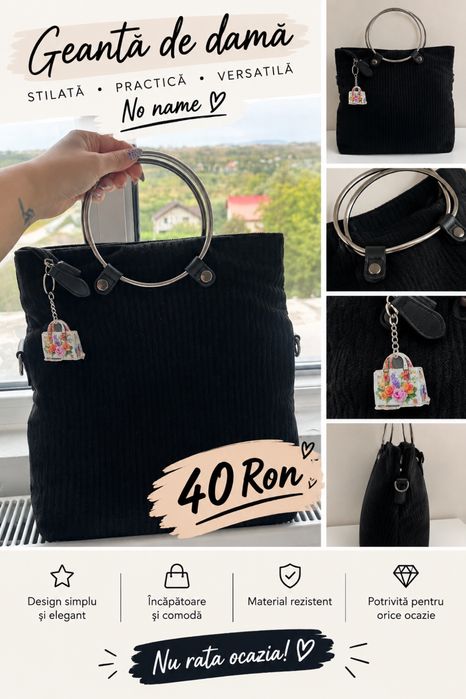 Geanta neagra casual
