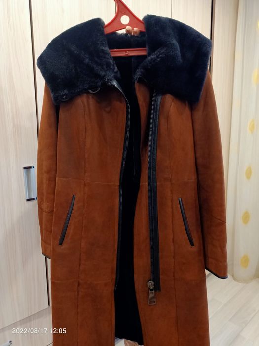 Дубленка  коричневая