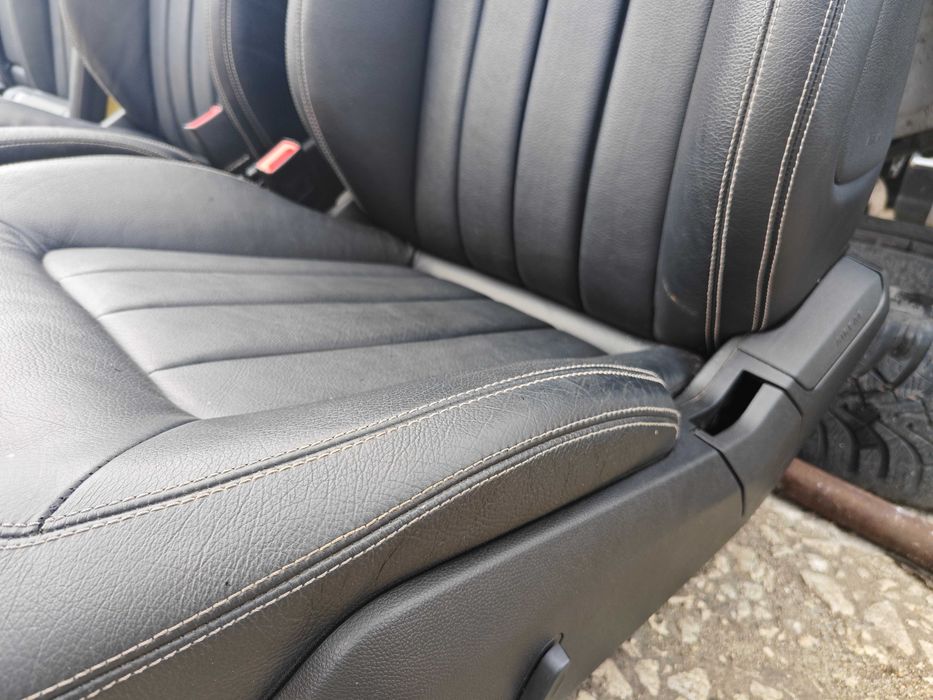 ТОП! Кожен салон с БЯЛ шев и подгрев Mercedes W218 Седалки Н410