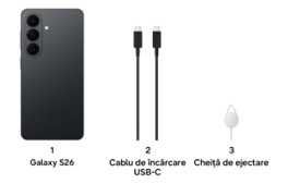 Telefon mobil Samsung Galaxy S26 Ultra, Dual SIM, 12GB RAM, 256GB, 5G, Black