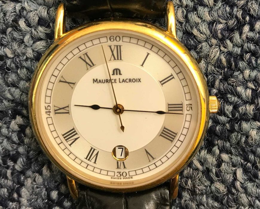 Maurice Lacroix Les Classiques Gold Toned Quartz 69686 AB17737 DATE