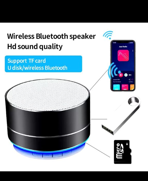 Блутуут тонколонка малка и преносима с подсведка