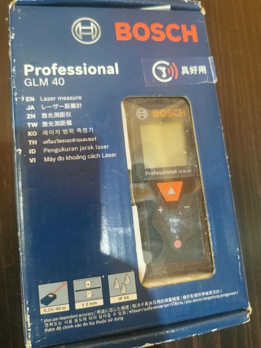 Лазерна ролетка Bosch Professional GLM 40 – Оригинална, Нова