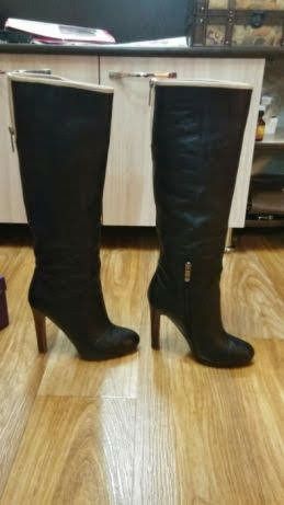 Продам натуральные кожанные сапоги