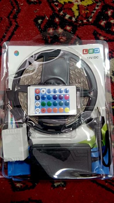 Светодиодная разноцветная лента 5 метров ночник светильник