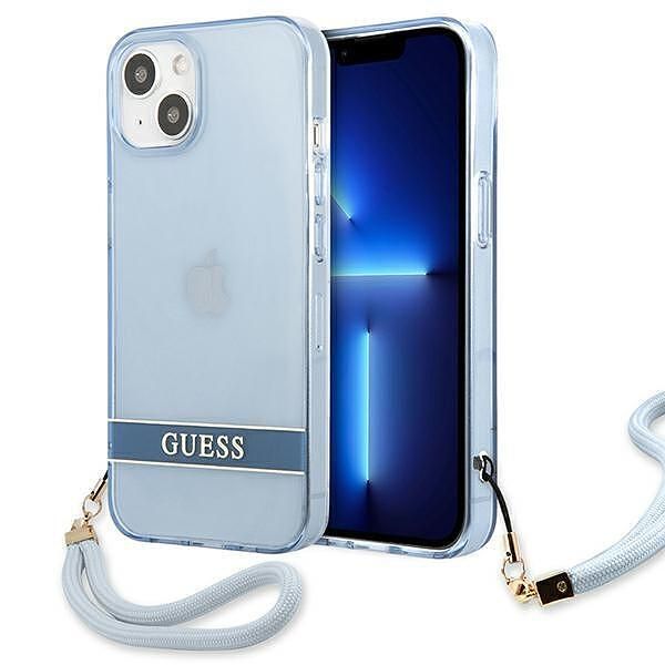 Guess hardcase translucent stap - дизайнерски кейс с връзка за iphone