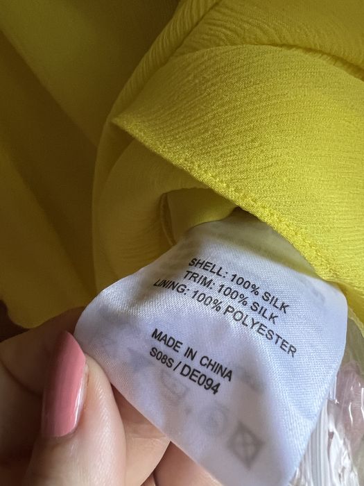 Rochie Karen Millen galbena matase naturala 40 eleganta