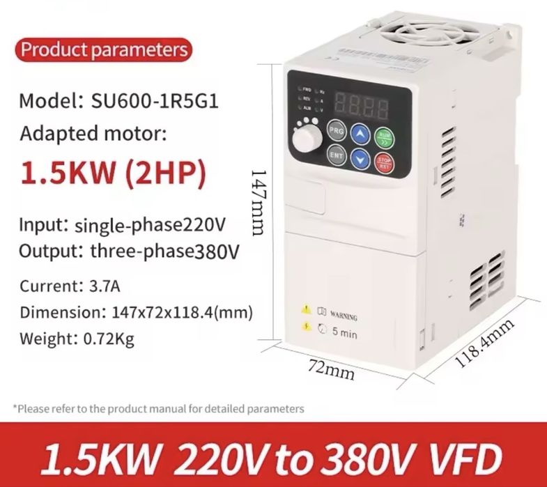 Convertizor frecventa VFD  230V-380V