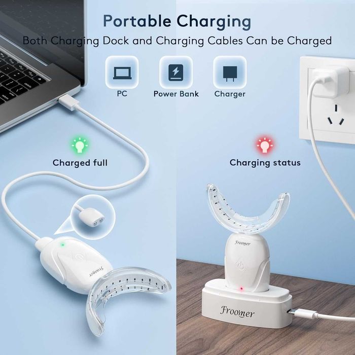 Комплект за избелване на зъби с LED светлини