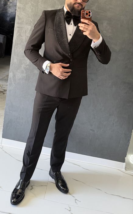 Costum ceremonie mire naș pantofi curea camasa