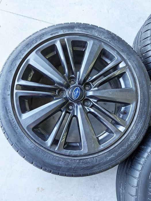 Subaru WRX 5x114.3 оригинални джанти 17ки 2016 с гуми ENKEI