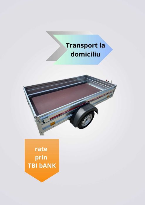 Remorca 750Kg  Pop Industry 230 x 125 cm, CIV Gratuit