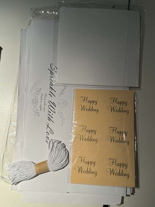 украса за сватба, обувки, ветрила , кутия за пари и картички