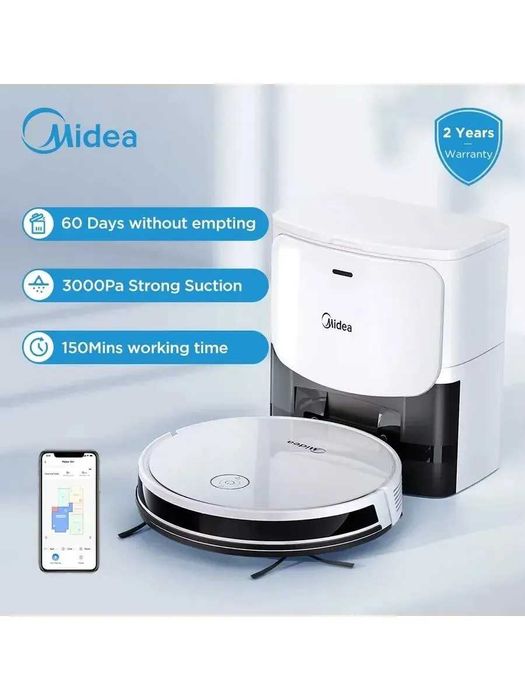 Робот пылесос Midea S5+  станция самоочистки,доставкой, 1 год гарантии