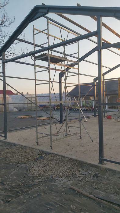 Structură cladire 9m x 6m completă, hala metalica, garaj, căsuță
