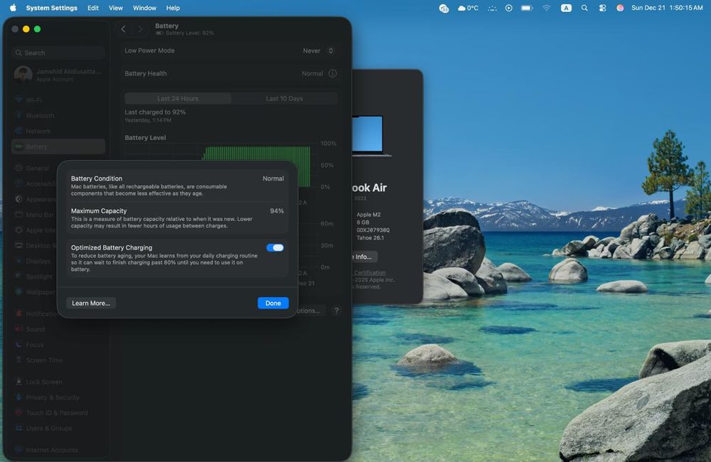 Macbook Air M2, 256 GB, Yumks 94, Holati ideal, Narxi 720$$
