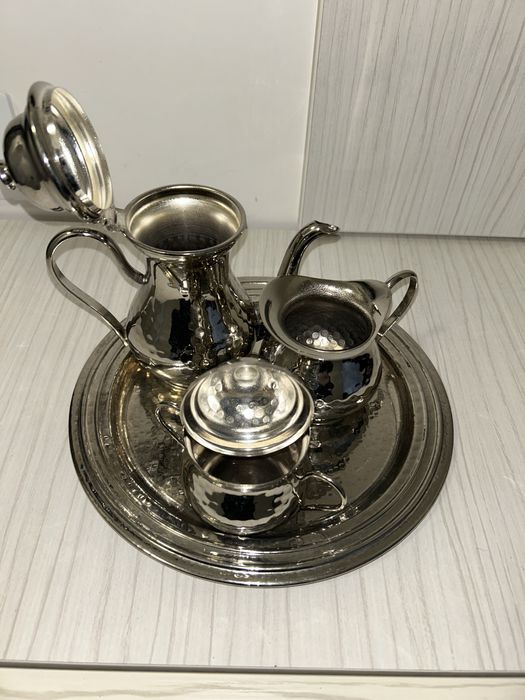 Set ceai sau cafea argintat