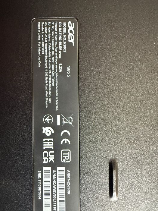 Acer Nitro 5  GAMING, i7-10750H, 16GB RAM  in stare excelenta