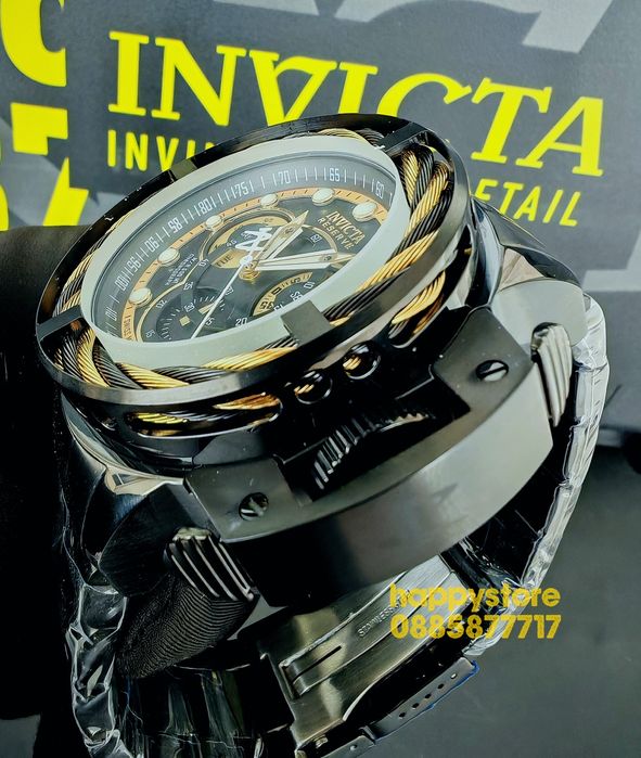 часовник INVICTA Reserve I-Force Chronograph Black 52 mm, Инвикта нов