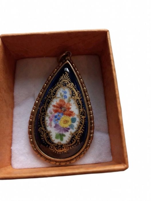 Meissen майсен медальон 925 сребро бижу