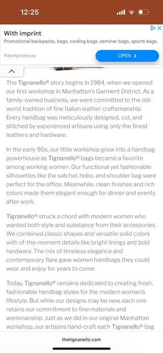 Кожена чанта Tignanello