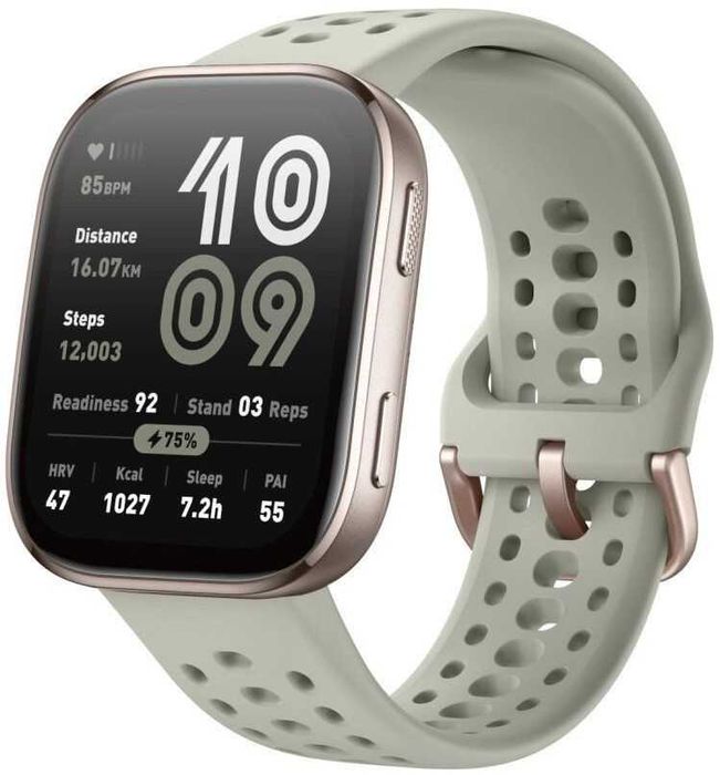 Смарт часовник Amazfit Bip 6, 1.92" – Stone цвят, AMOLED дисплей