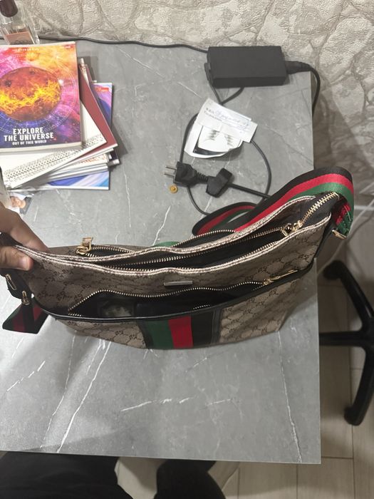 Мужская сумка через плечо Gucci стиль