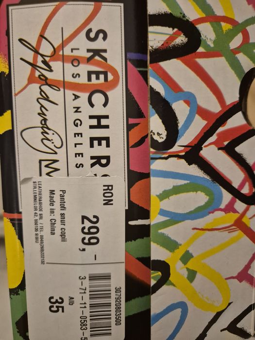 Adidasi Sketchers 35 albi superbi fetite plus adidasi Sinsay 35e