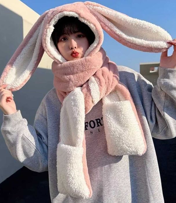 Подростковая зимняя шапочка 3 в 1.