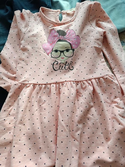 Дънки Boboli и рокли за момиче -110 р-р