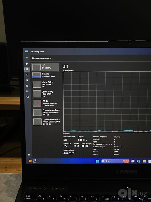 Lenovo Legion 5, Full HD 144Hz, i5 10300H, GTX 1660 Ti 6gb, 2Tb памяти