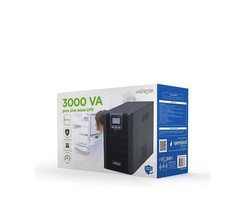 | ИБП Energenie Gembird 3000VA / 2100W (Чистый синус) 4x9Ah