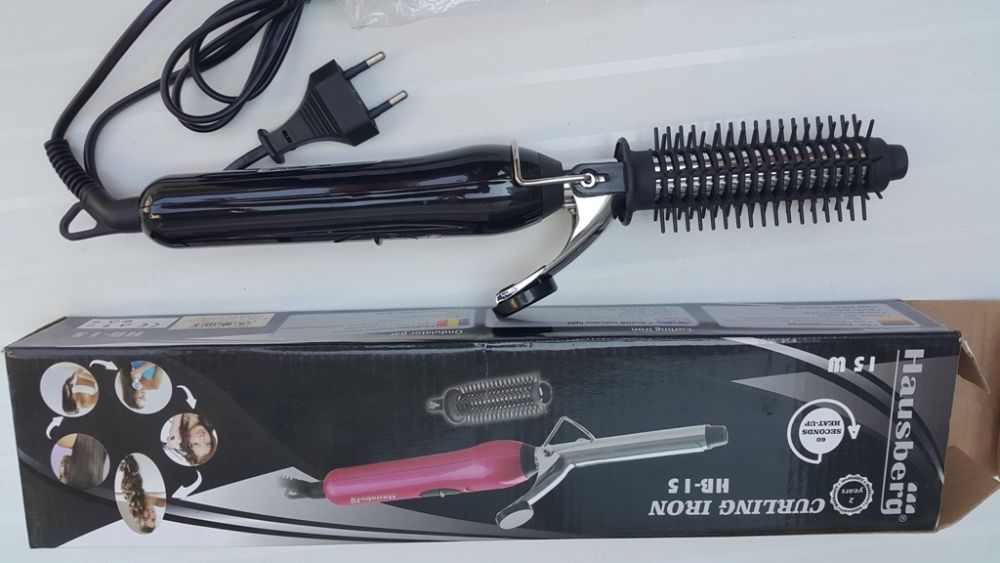 Ondulator de par NOU Hausberg HB-15W are perie cu rotire 360 grade