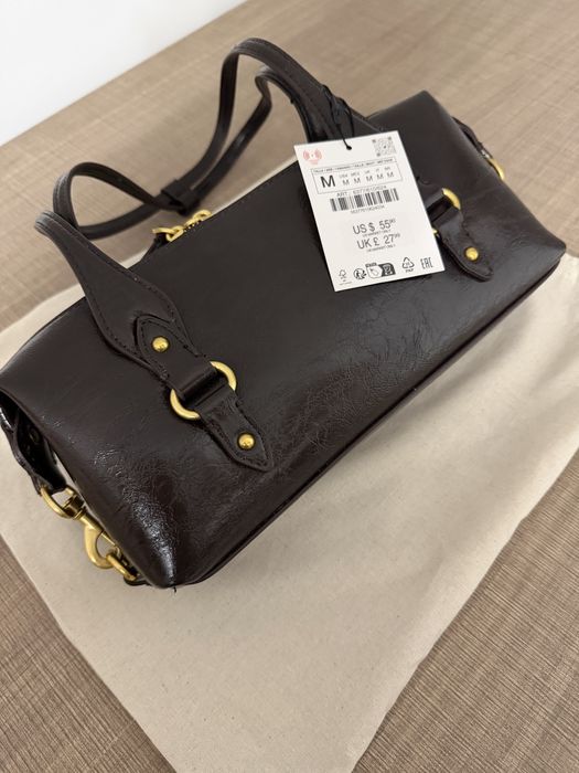 Дамска кожена чанта Zara