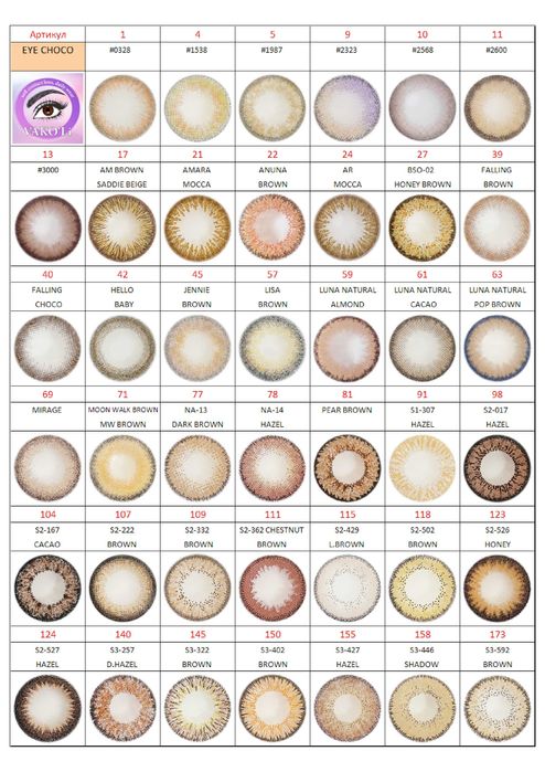 Линзы контактные/цветные