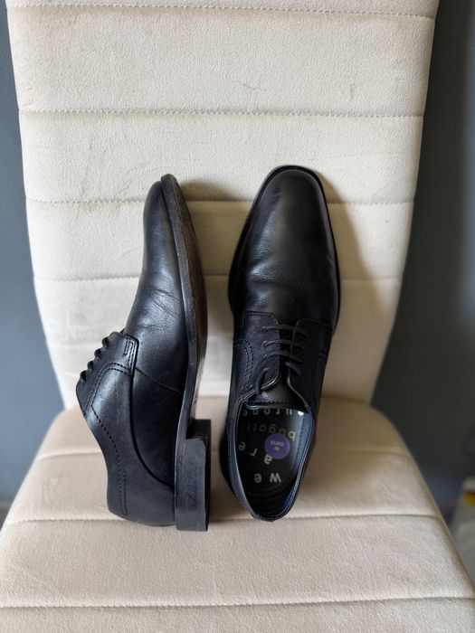 Pantofi Bugatti negri barbati din piele naturala eleganti - marime 40